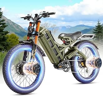 eAhora Romeo Pro 2 [2025 Version] Electric Bike for Adults, 4000W 46MPH Dual Motor Electric Bike,52V 70Ah 200+ Miles Long Range Ebike,26*4.0'' Fat Tire Electric Mountain Bike, Full Suspension& UL2849