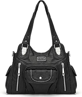 ScarletonPurses for Women Large Hobo Bags Washed Vegan Leather Shoulder Bag Satchel Tote Top Handle Handbags, H1292