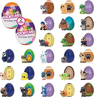 Adopt Me! Mystery Pets Blind Box Egg Assorted 2-Pack - Series 4 - Exclusive Virtual Item Game Code - Collectible Mini Animal Toy Figure, Styles May Vary - Gift for Kids, Girls & Boys - 6+