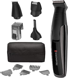 Remington PG6171 The Crafter - Beard Boss Style and Detail Kit, Beard Trimmer, Grooming Set, Platinum, 11 Pieces