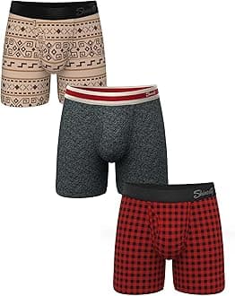Shinesty Boxer Briefs for Men Pack of 3 - Hammock Support Pouch Underwear for Men with Fly