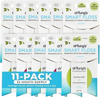 Dr. Tung'S Smart Floss, 30 Yds, Natural Cardamom Flavor 1 Ea Colors May Vary Pack Of 11