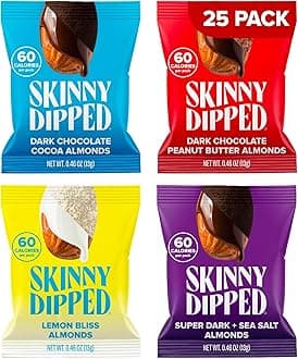 - Snack Attack Minis Almond Variety Pack, Healthy Snack, Plant Protein, Gluten Free, 0.46 oz Mini Bags, Pack of 25