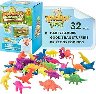 IPIDIPI TOYS Water Growing Dinosaurs – 32-Pack Expandable Dinosaur Toys - Easter Basket Stuffers for Kids, Birthday Party Favors, Goodie Bag Stuffers, Easter Egg Stuffers