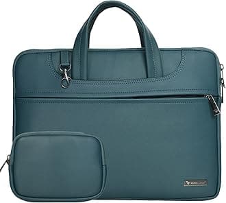 Vaku Luxos® DA ITALIANO 14 Inch Laptop Bag Leather Collection Messenger Organizer Shoulder Sling Office Bag for Men & Women with Free Hard Disk & Pen drive Pouch for Laptop