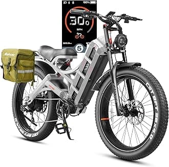 eAhora Romeo Pro 3/2 [2026] 46-50 Mph Electric Bike for Adults, Peak 5600W Dual Motor Ebike, 60V/52V 80Ah/70Ah 250 Miles Long Range E Bike, 26”*4.0 Fat Tire Air Full Suspension Off-Road E-Bike