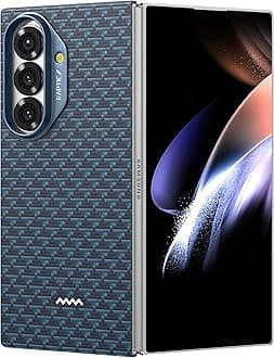 RAPTIC Aramid Fiber Case for Samsung Galaxy Z Fold 7, Compatible with MagSafe, Non-Slip & Slim Light Touch Feeling, Back Cover Only, 1500D Aramid [Tactile Woven Case-Profound]