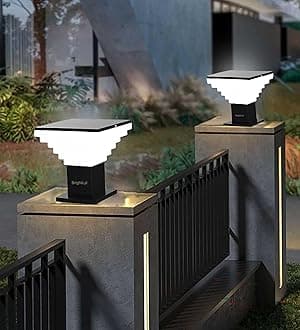 Gate Lights for Outdoor Waterproof, Gate Lamps for Main Gate, Pillar Light, Farmhouse Boundry Light and Decorative Outdoor Wall Lamps (GL30, Pack of 2)