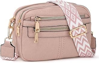 TAN.TOMI Crossbody Bags for Women 6-Pockets Purses for Women Vegan Leather Shoulder Bag Handbags for Women Travel Shopping