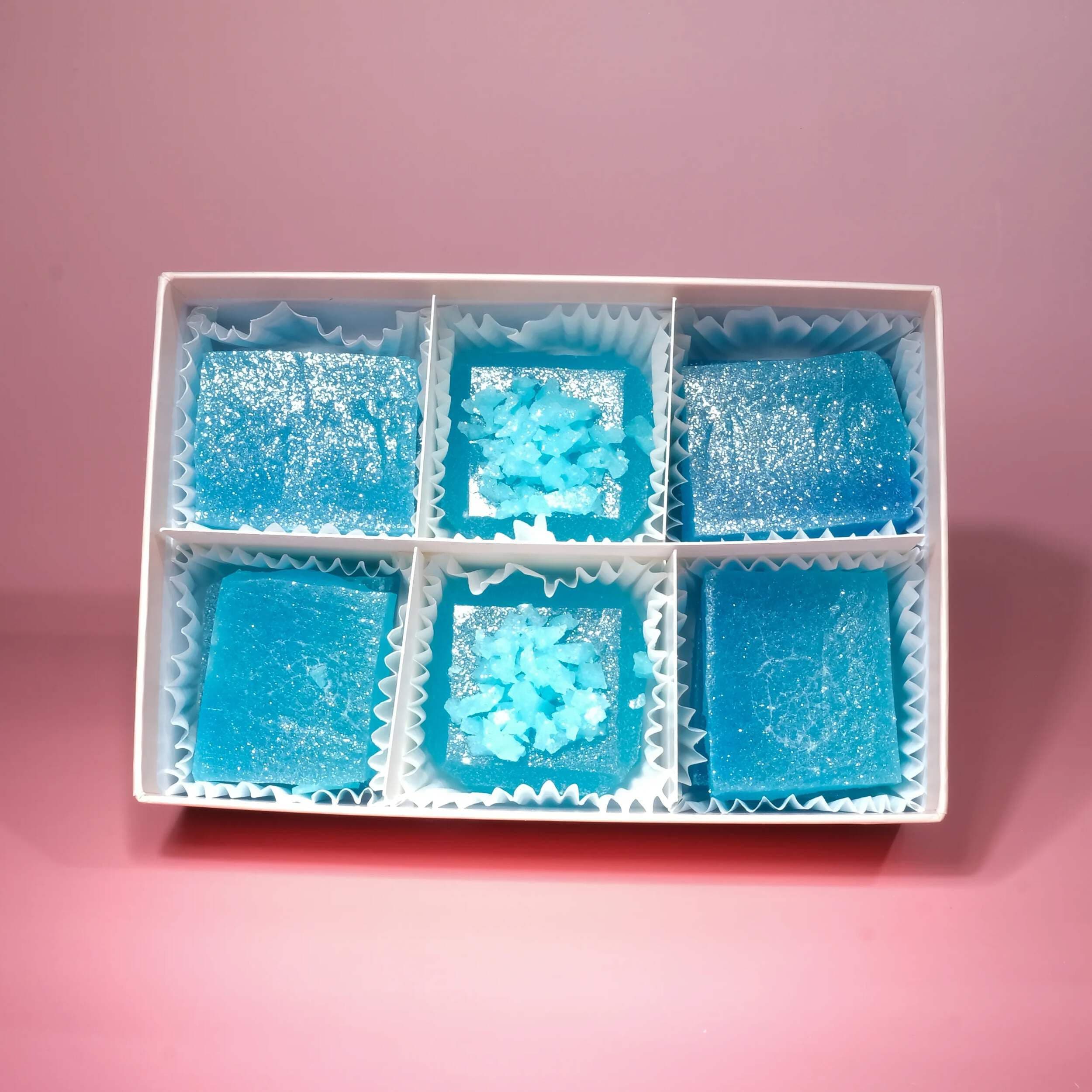 Silky Gem - Edible Blue Raspberry Flavored Crystal Candy, 8-10 pieces, Kohakutou, Edible Lapis Gem, Vegan, Gluten Free, ASMR