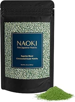 Naoki Matcha Superior Ceremonial Blend – Authentic Japanese First Harvest Ceremonial Grade Matcha Green Tea Powder from Uji, Kyoto (100g / 3.5oz)