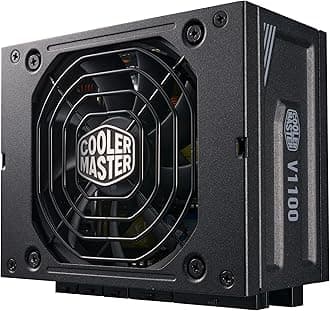 Cooler Master V 1100 SFX Platinum, UK Plug - 80 PLUS Platinum, Fully Modular Power Supply Unit, Fits Mini-ITX to ATX Cases, Full ATX 3.0 Support, Quiet 92mm FDB Fan, 10-Year Warranty - 1100W