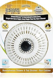 Stealth Shower Hair Drain Catcher - Hair Stopper for Shower Drain, Bathtub, and Bathroom Sink, Will Not Impede Water Flow, Bathtub Hair Catcher for Drain with No Installation Required