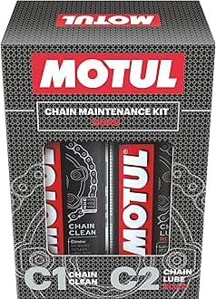 Motul Combo of C2 Chain Lube (400 ml) and C1 Chain Clean for All Bikes (400 ml) (LBCH014)