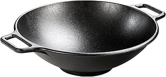 Lodge P14W3 Pro-Logic Cast Iron Wok, 14-Inch, Black