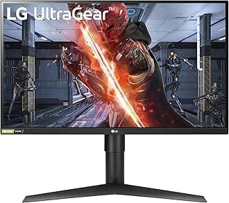 27GL83A-B 27-Inch Ultragear QHD 2560 x 1440 IPS Gaming Monitor, 144Hz, 1ms (GtG), NVIDIA G-SYNC, AMD FreeSync, HDR10, HDMI, DisplayPort, Tilt/Height/Pivot Adjustable Stand, Black