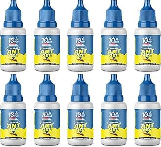 Herbal Ant Gel Pack of 10 | 10 Min Max Bait Formula | Powerful Organic Repellent & Cleaner | Removes Red,Black Ant, Antox Pests | Natural Dawa Protector for Home & Kitchen