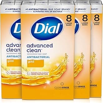 Antibacterial Bar Soap, Gold, 8 Count (Pack of 4)