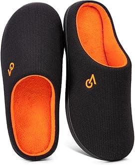 VeraCosy Men's Two-Tone Memory Foam Slippers