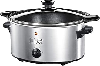 22740-56 Slow Cooker @ Home, Crock Pot, Electric Cooker, 3 Temperature Settings, 3.5L, Stainless Steel/Black