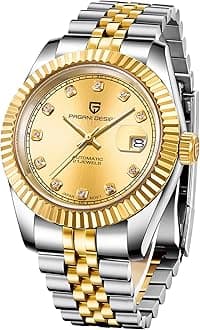 CEYADGPagani Design Automatic Watch, 40mm Stainless Steel Case, Date Display, NH35 Movement, 100m Water Resistant, Synthetic Sapphire Crystal,