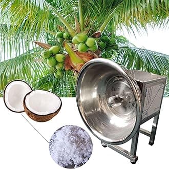 Coconut Grater Scraper Shredder, Electric Commercial Coconut Extracting Machine with Stainless Steel Drill Bit, 60-70pcs/H Productivity, Uniform Thickness and No Waste, Save Time, for Bakery