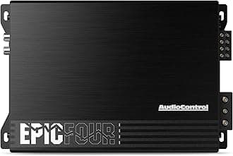 AudioControl EPICFOUR Epic Series 800 Watt Compact 4-Channel Car Audio Amplifier 200x4 @ 2 Ohms, Class D, High Pass Filter, Smart Auto Protection