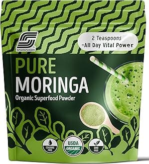 Sparkfusion 100% Organic Moringa Powder | 200g | Ayurvedic Superfood | Power House Of Natural Multivitamins & Antioxidants | Good For Digestion, Energy, Immunity, Weight Loss For Men & Women