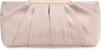 Clutch Evening Bag Elegant Pleated Satin Formal Handbag Simple Classy Purse for Women