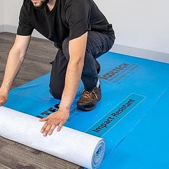 Temporary Floor Protection for Renovation, Painting, Construction - 40"x45', Covers 150 sq ft (8, Pounds)