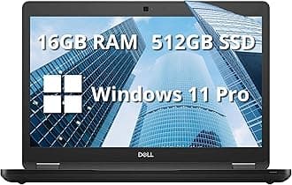 Dell Latitude 5490 14" Business Laptop, Intel Core i5-8350U, 1.7Ghz Up to 3.6GHz, 16GB DDR4 RAM, 512GB SSD, Backlit Keyboard, VGA, HDMI, USB-C, Webcam, Windows 11 Pro (Renewed)