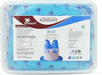 BLOSSOM Blue Sugar Paste/Fondant for Cake Decorating, 1Kg