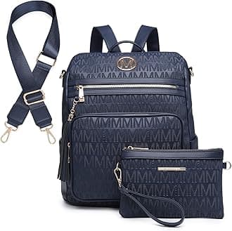 Women Fashion Backpack Purse Convertible Large Rucksack Versatile Travel Shoulder Bags Handbag Set with Tassel