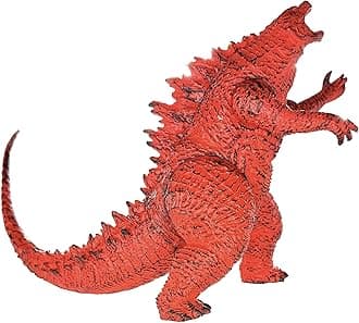 De-Lite Action Figures PVC Anime Movable Collectible Model Statue Toys (Burning Style God Monster Zilla, Red, 15Cm)