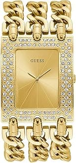 Guess Watches Ladies Heavy Metal Womens Analog Quartz Watch with Stainless Steel Bracelet W1275L2