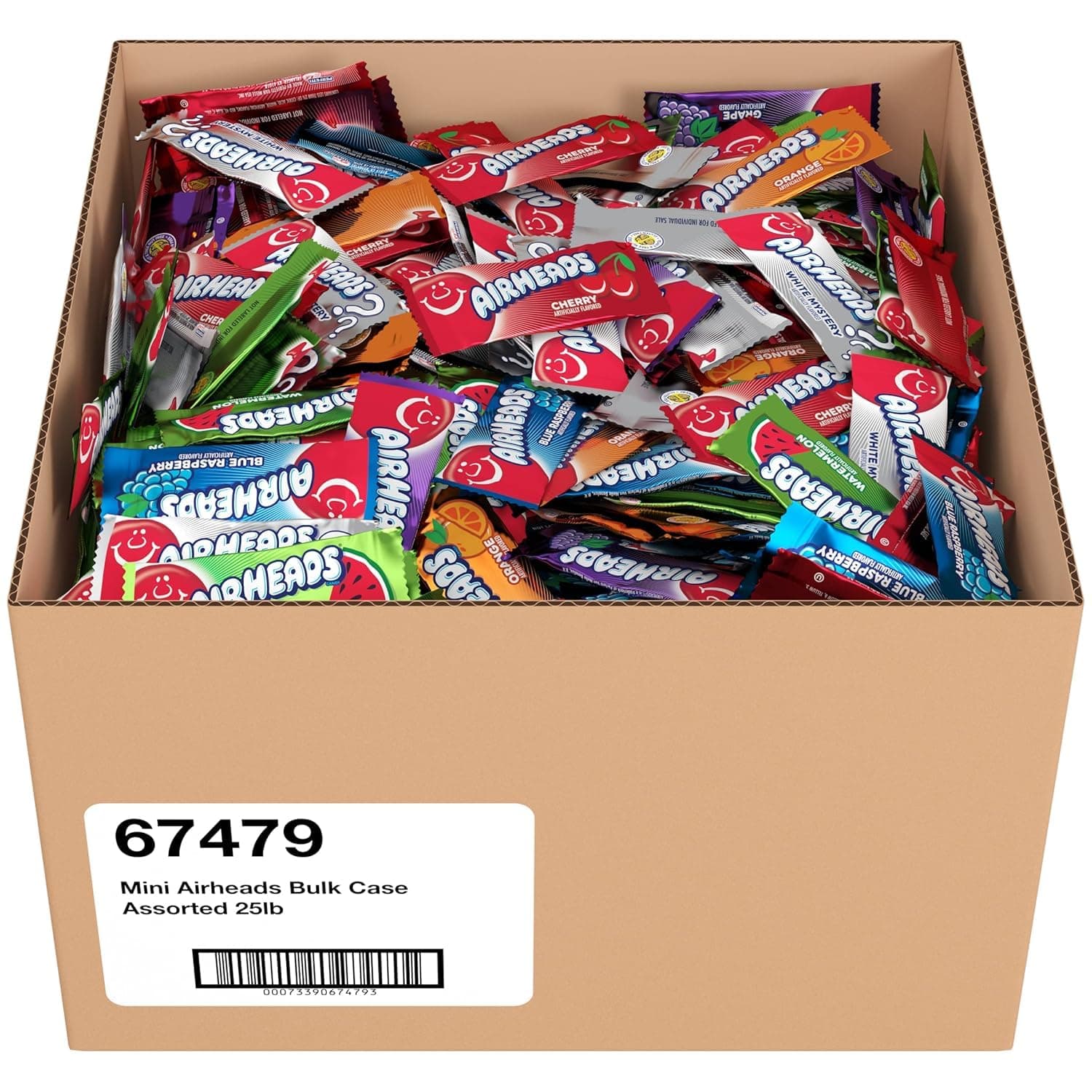 Candy, Mini Bars, Assorted Flavors, Individually Wrapped, Bulk Box, Non Melting, Party, 25 Pounds