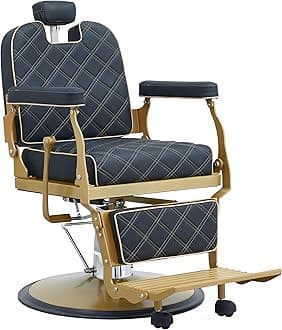 Classic Barber Chair for Barbershop, Heavy Duty Salon Chair for Hair Stylist, Stylist Chair Hydraulic Reclining Salon Chair, Tattoo and Salon Equipment