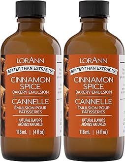 Lorann Oils Cinnamon Spice Bakery Emulsion: True Cinnamon Essence, Perfect for Enhancing Spiced Undertones in Baked Goods, Gluten-Free, Keto-Friendly, Cinnamon Extract Alternative for Your Kitchen