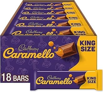 CADBURY CARAMELLO Milk Chocolate Caramel King Size, Candy Bars, 2.7 oz (18 Count)