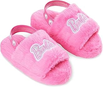 Girls Fluffy Slippers, Cozy Faux Fur House Shoes, Soft Indoor Mule Style Footwear for Home or Lounge, Gifts for Girls