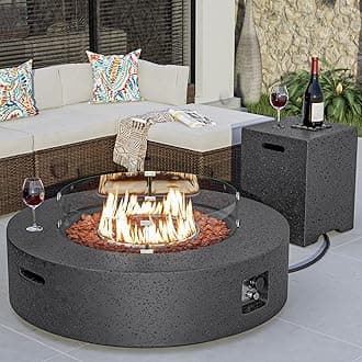COSIEST 2-Piece Outdoor Propane Fire Table Set