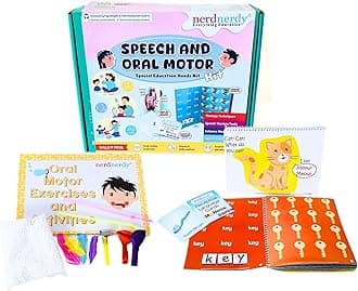 NerdNerdy Speech and Oral Motor Kit | Speech Therapy Toys | Occupational Therapy Toys for Kids | Sensory Materials | Toy for Speech Development | Special Needs | Speech Delays