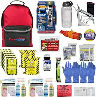 72 Hour Deluxe Emergency Kit, 2-Person 3-Day Backpack, First Aid Kit, Survival Blanket, Power Station, Emergency Food, Portable Disaster Preparedness Go-Bag for Earthquake, Fire, Flood