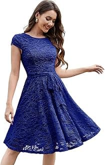 MUADRESS Women's Lace Cocktail Wedding Party Dress