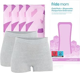 Frida Mom 2-in-1 Postpartum Pads: Absorbent Perineal Ice Maxi Pads, Instant Cold Therapy Packs and Maternity Pad in One, 4 Count