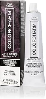COLORCHARM VIVID DARKS | Permanent Cream Color | Vibrant Color for Dark Hair | Nourishing Vegan Formula | No Bleach Needed | Viva Violet | 2 Fl Oz