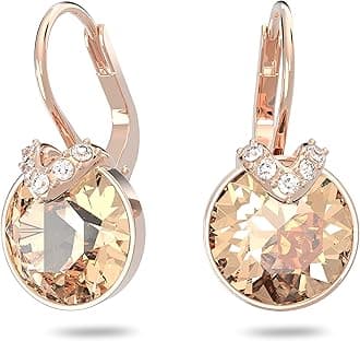 SWAROVSKI Women's Bella V Pierced Earrings, Pink, Rose-gold tone plated