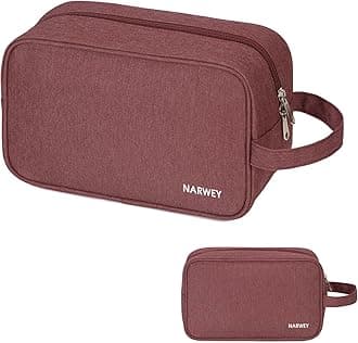 Travel Toiletry Wash Bag for Men and Women Traveling Dopp Kit Shaving Bag for Toiletries Accessories (Jujube Red)