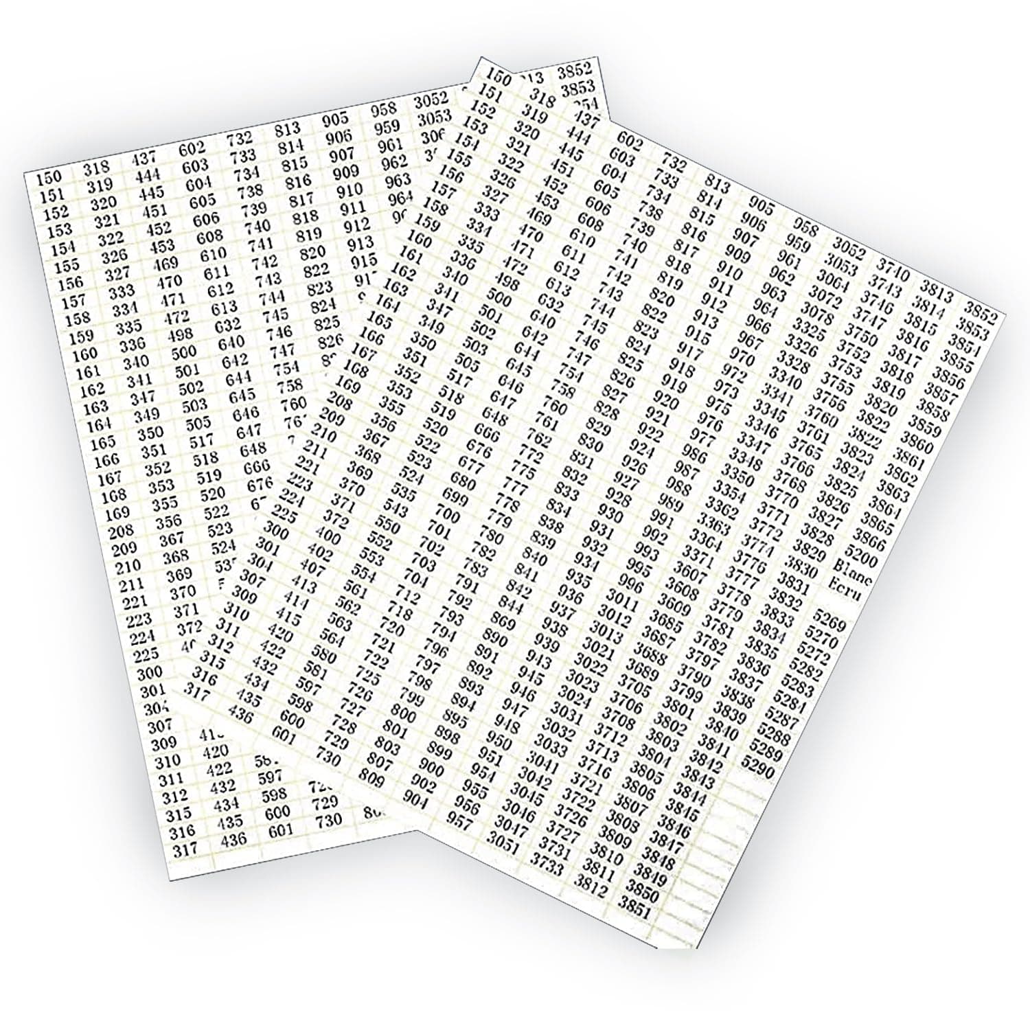 Diamond painting number stickers