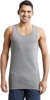 Jockey9922 Men's Super Combed Cotton Rib Slim Fit Racer Back Styling Round Neck Gym Vest